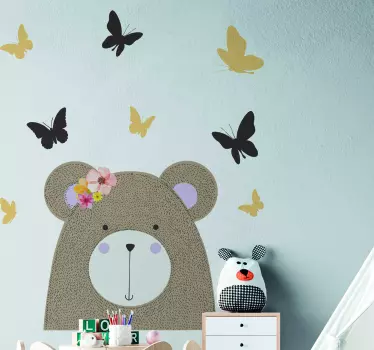 Leikkisä karhu tarra kissalle ja koiralle - Tenstickers
