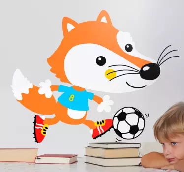 Leikkisä kettu hahmo kissatarra ja koiratarra - Tenstickers