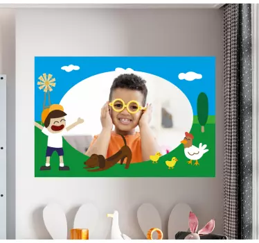 Leikkisä maatilamaisema seinätarra lastenhuone - Tenstickers
