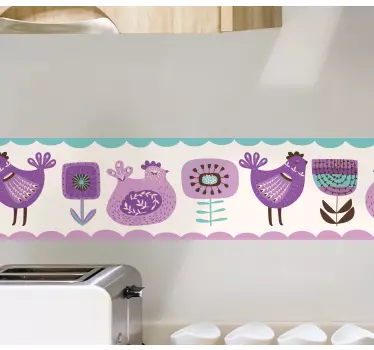 Leikkisät höyhenkoristeet tarra - Tenstickers