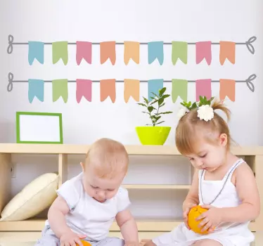 Lepäävät bannerit lapsetarrat - Tenstickers