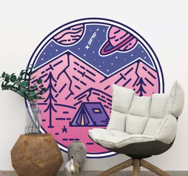 Luontoaiheinen seinätarra telttaseikkailu - Tenstickers