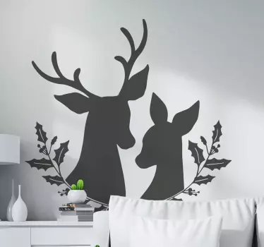 Maatilan eläintarra tyylitellyt hirvifiguurit - Tenstickers