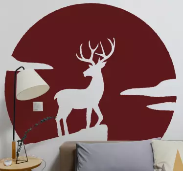 Majesteettinen hirven siluetti villieläintarra - Tenstickers