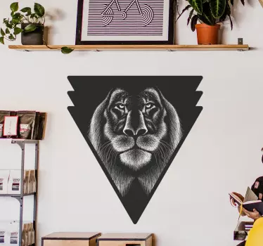 Majesteettinen leijona-tunnus villieläintarra - Tenstickers