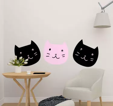 Makeat kissat musta vaaleanpunainen Koiratarra - Tenstickers