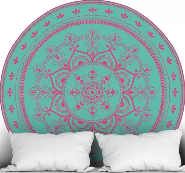 Mandala-aiheen kuva sängynpääty tarra - Tenstickers