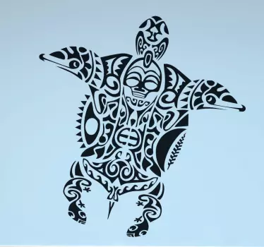 Maori-kilpikonna seinä tarra - Tenstickers