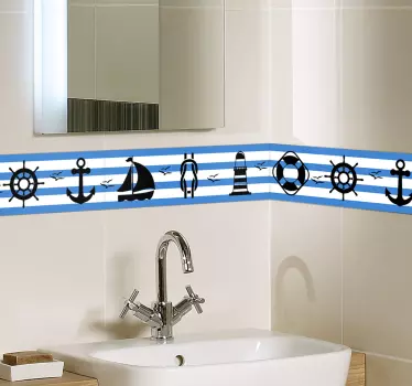 Meri kotiin seinätarra - Tenstickers