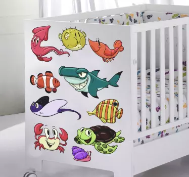 Merieläimet Sisustustarra - Tenstickers