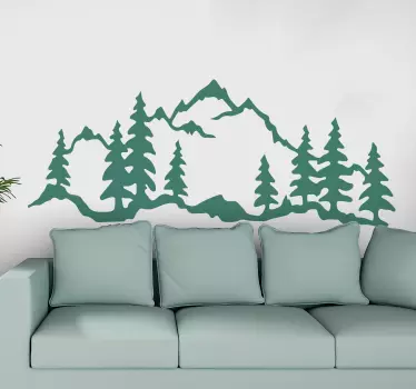Metsä- ja vuoristomaisema luontotarra - Tenstickers