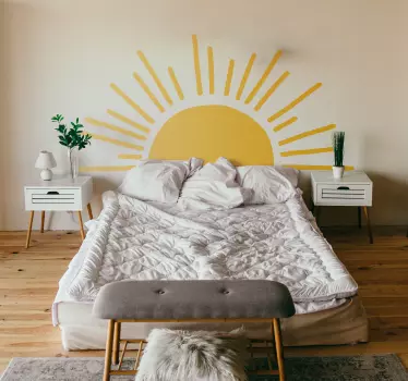 Minimalistinen aurinko seinätarra - Tenstickers