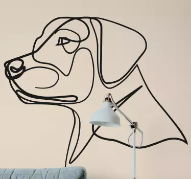 Minimalistinen labradorinnoutaja Koiratarra - Tenstickers