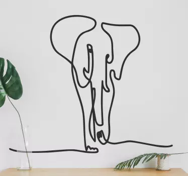 Minimalistinen norsu Eläintarrat - Tenstickers