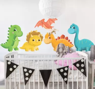 Minimalistisia dinosauruksia dinosaurustarra - Tenstickers