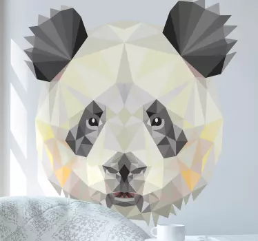 Monikulmainen pandakasvo eläin seinätarra - Tenstickers