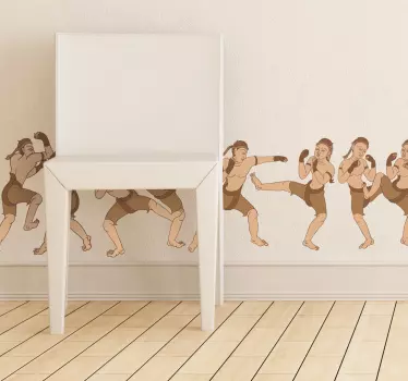 Muay thai reunus tarra - Tenstickers