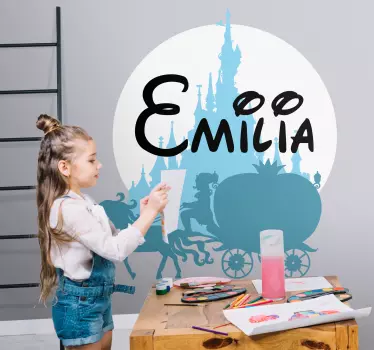 Sininen satu nimeltä kuvitus seinätarra - Tenstickers