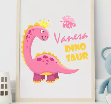 Muokattava dinosaurus nimellä Dinosaurustarra - Tenstickers