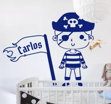 Muokattava merirosvo merimerkki - Tenstickers