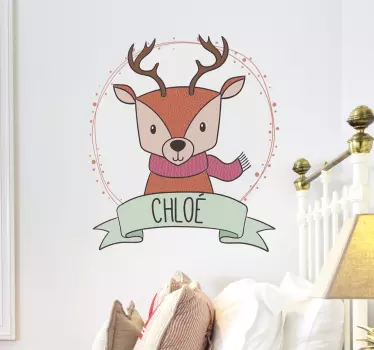 Muokattava poro nimellä joulutarra - Tenstickers