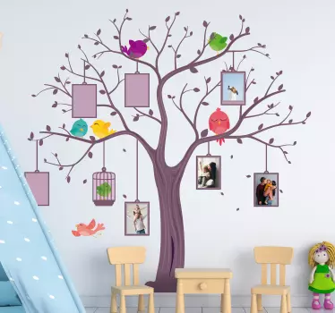 Muokattavissa oleva lapsipuun vinyylipuun seinätarra - Tenstickers