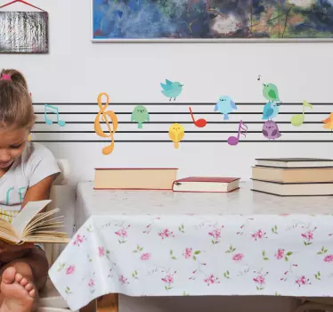 Muistiinpanoja sisältävä musiikki tarra - Tenstickers