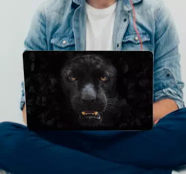 Musta pantteri kannettava tietokone tarra - Tenstickers