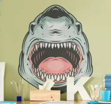 Mustavalkoinen hai Kalatarrat - Tenstickers