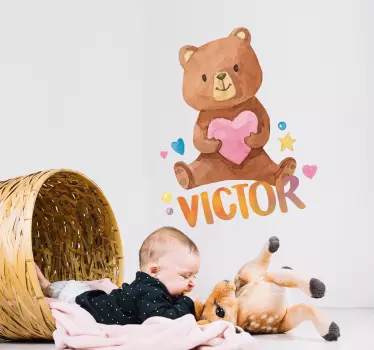 Nallekarhu mukautettava tarra - Tenstickers