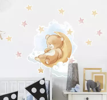 Nallekarhu villieläin tarra - Tenstickers