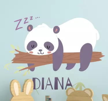 Nimeltään pandan villieläintarra - Tenstickers
