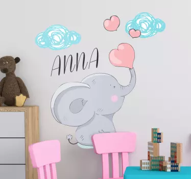 Norsu nimien käännösten kuva tarra - Tenstickers