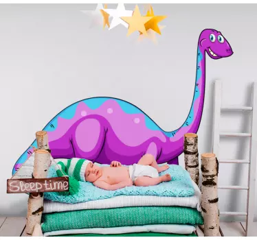 Onnellinen sininen ja violetti dinosaurus Ovitarrat - Tenstickers