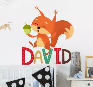 Oravan nimi kuvitus seinätarra - Tenstickers