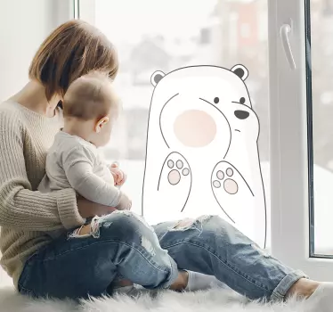 Hauska karhu Ikkunatarra - Tenstickers