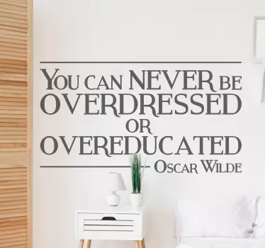 Oscar wilde ei koskaan ylenpitänyt seinätarraa - Tenstickers