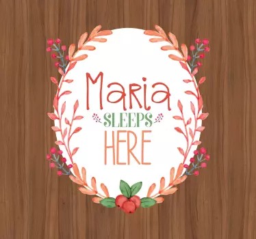 Ovitarra Name Sleeps Here - Tenstickers