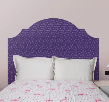Pääty violetti geometrinen sänkypäätytarra - Tenstickers
