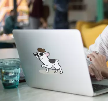 Parisian bulldog kannettavan tietokoneen iho - Tenstickers