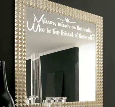 Mirror on the wall kylpyhuone tarra - Tenstickers