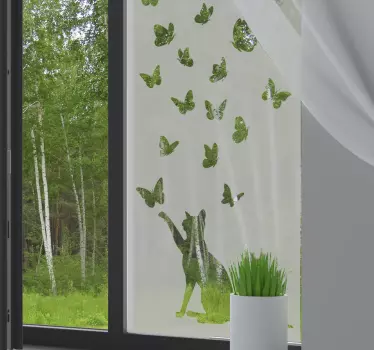 Perhoset ikkuna tarra - Tenstickers