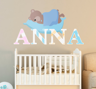 Personoitava Nukkuva Nalle seinätarra - Tenstickers