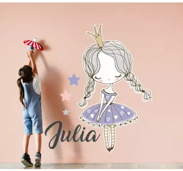 Pienelle prinsessalle seinätarra lastenhuone - Tenstickers