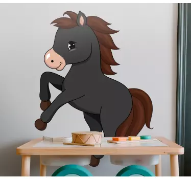 Pieni musta hevonen Seinätarrat - Tenstickers
