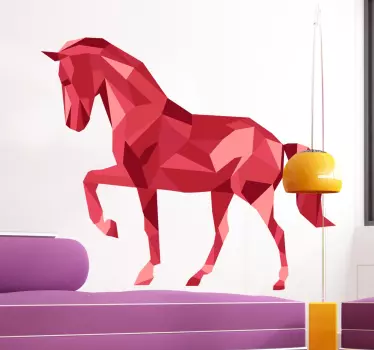 Punainen hevonen hämähäkki tarra eläinten seinä tarra - Tenstickers
