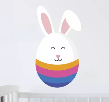 Puoli muna ja puoli pääsiäispupu seinä tarra - Tenstickers