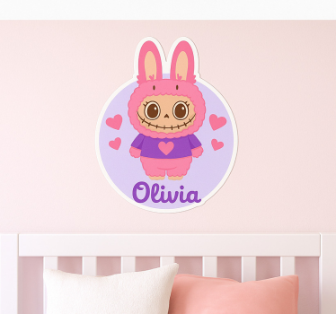 Pupuhirviö nimeltä kuvitus seinätarra - Tenstickers