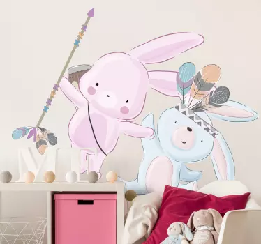 Puput eläinseinä sisustus - Tenstickers