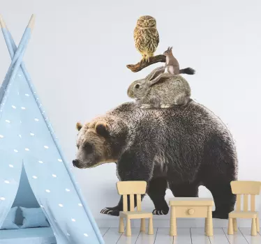 Realistiset eläimet karhun villieläimillä - Tenstickers